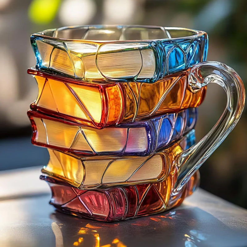 Coffee Tea Library - كتاب القهوة القدح كابتشينو الملونة ثلاثية