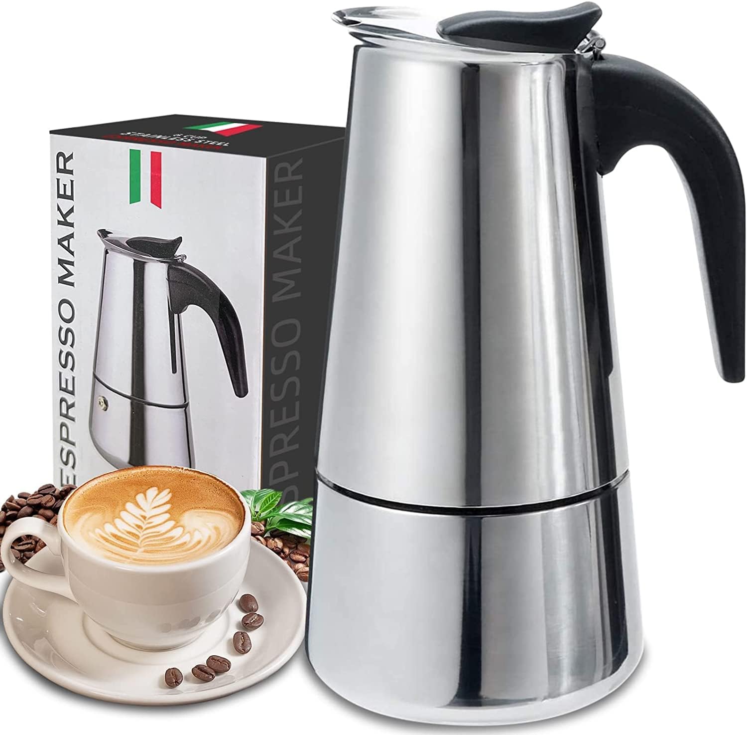 Coffee Tea Mugs - 4/أكواب-ماكينة صنع قهوة موكا