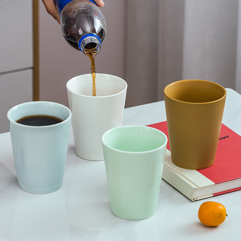 Juice Tea Coffee - كوب سيراميك كبير الحجم للبيرة والقهوة،