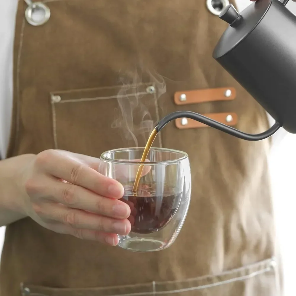 6 قطعة أكواب قهوة زجاجية شفافة - مراجعة Juice Tea Coffee وسعره