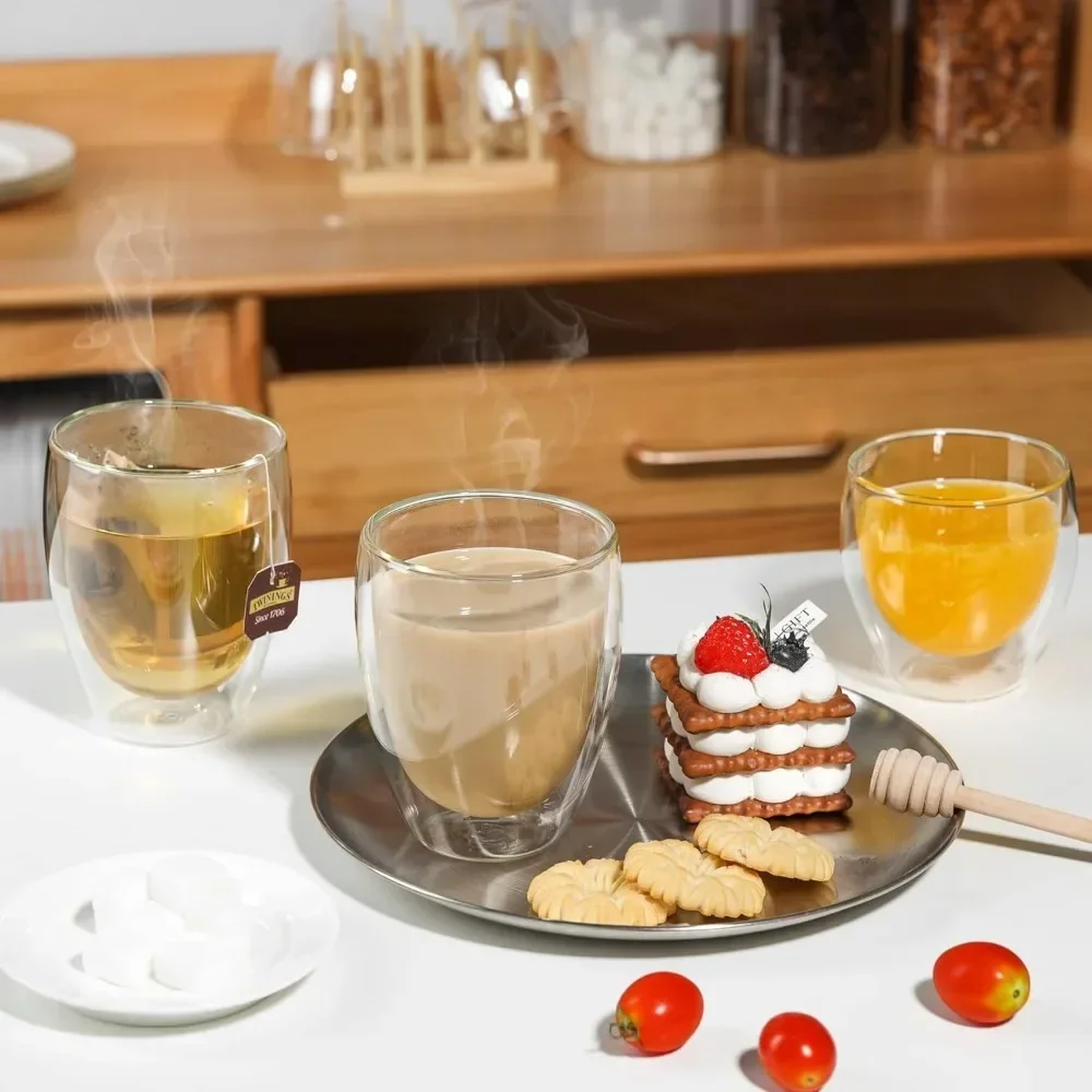 6 قطعة أكواب قهوة زجاجية شفافة - مراجعة Juice Tea Coffee وسعره
