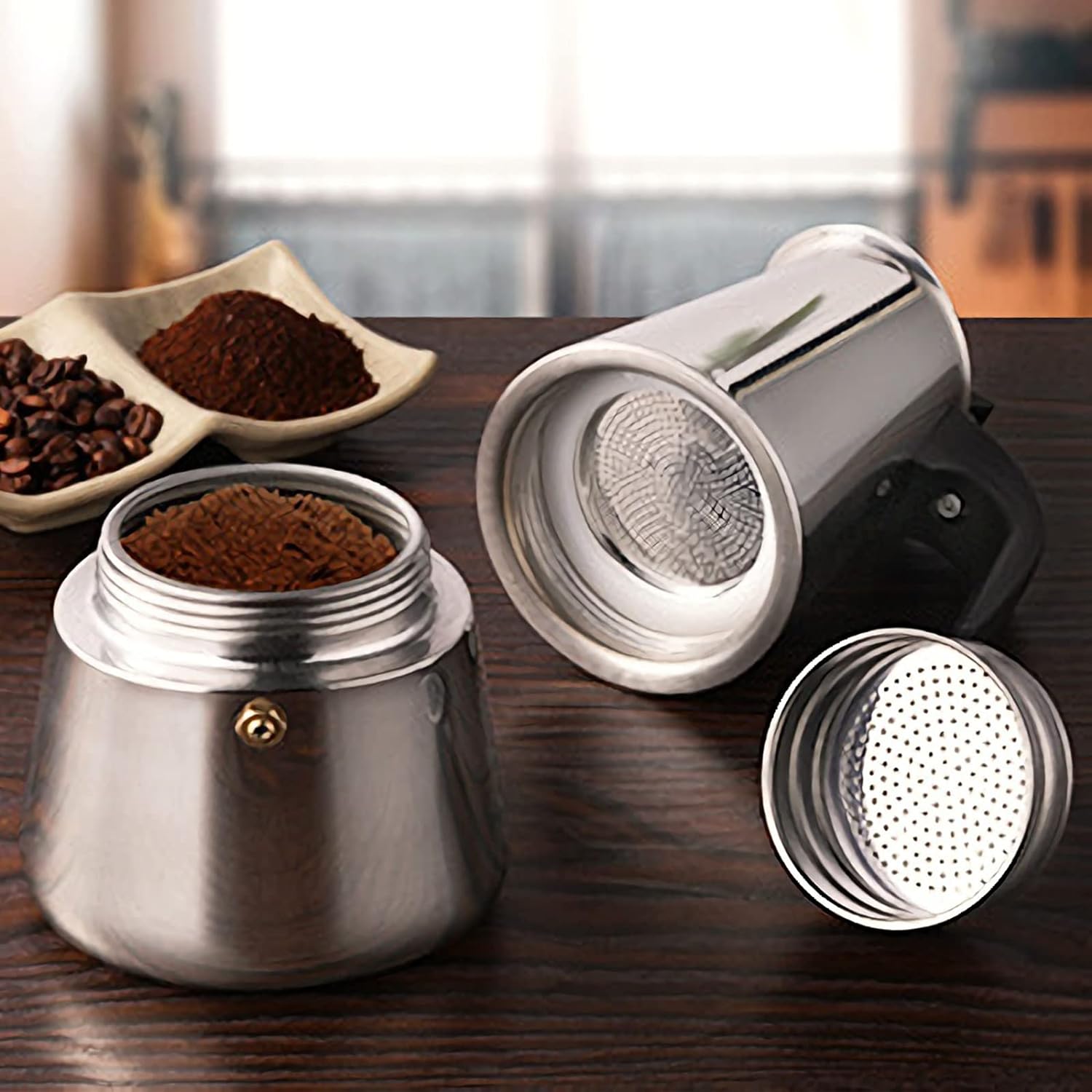 4/أكواب-ماكينة صنع قهوة موكا - مراجعة Coffee Tea Mugs وسعره