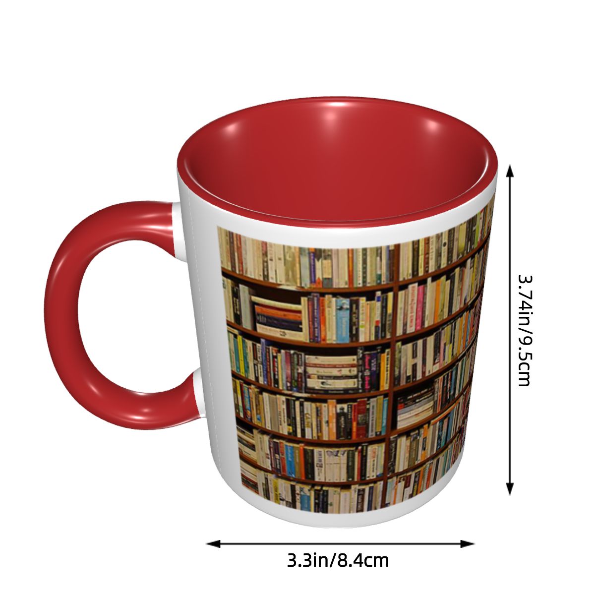 كوب قهوة سيراميك مضحك بتصميم ك - مراجعة Coffee Tea Library وسعره
