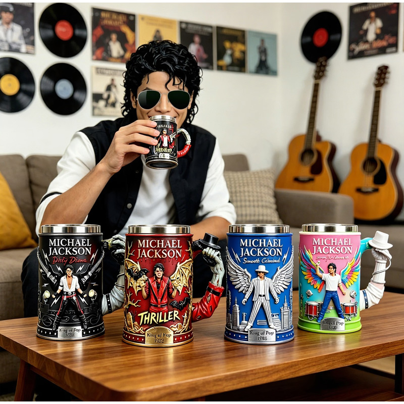 كوب مايكل جاكسون ملك البوب ثلا - مراجعة Coffee Tea Mugs وسعره