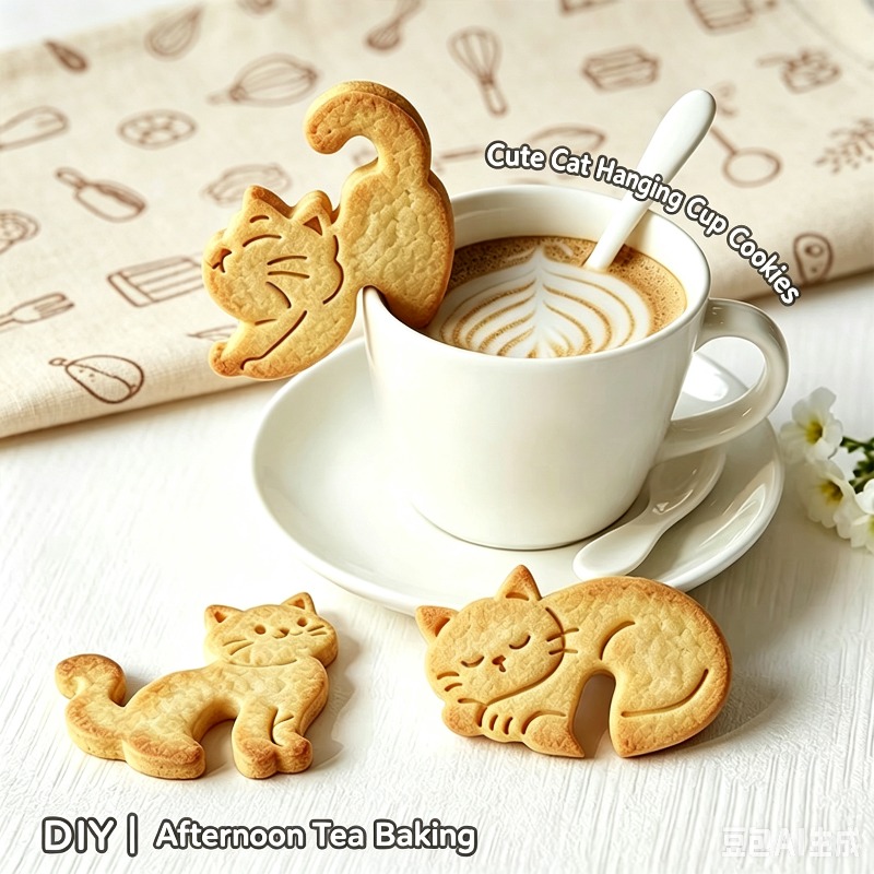 قالب تقطيع بسكويت على شكل قطة  - مراجعة Coffee Tea Mugs وسعره