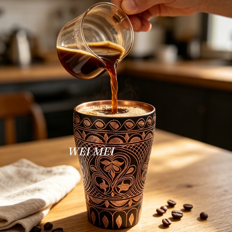 كوب قهوة نحاسي مصنوع يدويًا لل - مراجعة Juice Tea Coffee وسعره