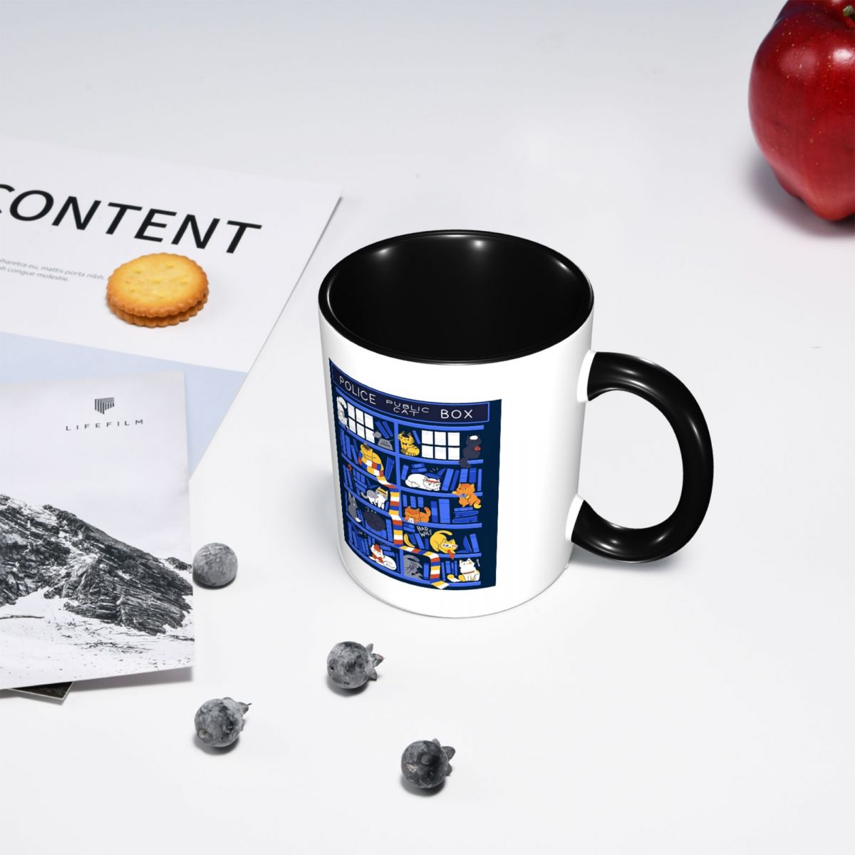 أكواب قهوة وشاي سيراميك مضحكة  - مراجعة Coffee Tea Library وسعره
